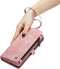 Caseme - Geschikt voor Samsung Galaxy S23 Ultra - Vintage 2 in 1 portemonnee hoes - Lichtroze