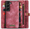 Caseme - Geschikt voor Samsung Galaxy S23 - Vintage 2 in 1 portemonnee hoes - Rood