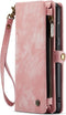Caseme - Geschikt voor Samsung Galaxy S23 - Vintage 2 in 1 portemonnee hoes - Lichtroze