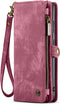 Caseme Geschikt voor Samsung Galaxy S24 Plus / S24+ hoes - Vintage 2 in 1 portemonnee - Rood