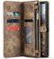 Caseme Geschikt voor Samsung Galaxy S24 Ultra hoes - Vintage 2 in 1 portemonnee - Bruin