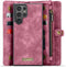Caseme Geschikt voor Samsung Galaxy S24 Ultra hoes - Vintage 2 in 1 portemonnee - Rood