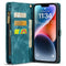 Caseme - iPhone 15 Pro Max - Vintage 2 in 1 portemonnee hoes - Lichtblauw