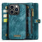 Caseme - iPhone 15 Pro Max - Vintage 2 in 1 portemonnee hoes - Lichtblauw