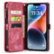 Caseme - iPhone 15 Pro Max - Vintage 2 in 1 portemonnee hoes - Rood