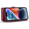 Caseme - iPhone 15 Pro Max - Vintage 2 in 1 portemonnee hoes - Rood