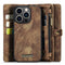 Caseme - iPhone 15 Pro - Vintage 2 in 1 portemonnee hoes - Bruin