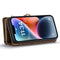 Caseme - iPhone 15 Pro - Vintage 2 in 1 portemonnee hoes - Bruin