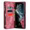 Caseme Samsung Galaxy S22 Ultra hoes - Vintage 2 in 1 portemonnee - Roze