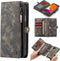 Caseme - vintage 2 in 1 portemonnee hoes - Geschikt voor iPhone 11 Pro - Grijs