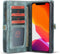 Caseme - vintage 2 in 1 portemonnee hoes - Geschikt voor iPhone 11 Pro - Blauw