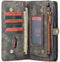 Caseme - vintage 2 in 1 portemonnee hoes - Geschikt voor iPhone 11 Pro Max - Grijs