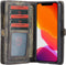 Caseme - vintage 2 in 1 portemonnee hoes - Geschikt voor iPhone 11 - Grijs
