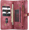 Caseme - vintage 2 in 1 portemonnee hoes - Geschikt voor iPhone 12 / Geschikt voor iPhone 12 Pro - Rood