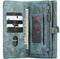 Caseme - vintage 2 in 1 portemonnee hoes - Geschikt voor iPhone 12 / Geschikt voor iPhone 12 Pro - Blauw
