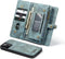 Caseme - vintage 2 in 1 portemonnee hoes - Geschikt voor iPhone 12 / Geschikt voor iPhone 12 Pro - Blauw