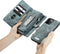 Caseme - vintage 2 in 1 portemonnee hoes - Geschikt voor iPhone 12 / Geschikt voor iPhone 12 Pro - Blauw