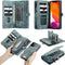 Caseme - vintage 2 in 1 portemonnee hoes - Geschikt voor iPhone 12 / Geschikt voor iPhone 12 Pro - Blauw