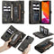 Caseme - vintage 2 in 1 portemonnee hoes - Geschikt voor iPhone 12 / Geschikt voor iPhone 12 Pro - Zwart