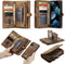 Caseme - vintage 2 in 1 portemonnee hoes - Geschikt voor iPhone 13 Mini - Bruin