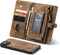 Caseme - vintage 2 in 1 portemonnee hoes - Geschikt voor iPhone 13 Mini - Bruin