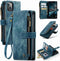 Caseme - Vintage 2 in 1 portemonnee hoes - Geschikt voor iPhone 14+ / 14 Plus - Blauw