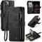 Caseme - Vintage 2 in 1 portemonnee hoes - Geschikt voor iPhone 14+ / 14 Plus - Zwart