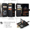 Caseme - Vintage 2 in 1 portemonnee hoes - Geschikt voor iPhone 14+ / 14 Plus - Zwart