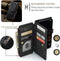 Caseme - Vintage 2 in 1 portemonnee hoes - Geschikt voor iPhone 14+ / 14 Plus - Zwart