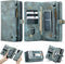 Caseme - Vintage 2 in 1 portemonnee hoes - Geschikt voor Samsung Galaxy S21 FE - Blauw