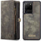 Caseme - vintage 2 in 1 portemonnee hoes - Geschikt voor Samsung Galaxy S20 Ultra - Grijs