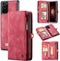 Caseme - vintage 2 in 1 portemonnee hoes - Geschikt voor Samsung Galaxy Note 20 - Rood