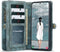 Caseme - Vintage 2 in 1 portemonnee hoes - Geschikt voor Samsung Galaxy S21 FE - Blauw