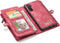 Caseme - vintage 2 in 1 portemonnee hoes - Geschikt voor Samsung Galaxy Note 10 - Rood
