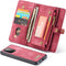 Caseme - vintage 2 in 1 portemonnee hoes - Geschikt voor Samsung Galaxy A72 - Rood
