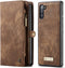 Caseme - vintage 2 in 1 portemonnee hoes - Geschikt voor Samsung Galaxy Note 10 - Bruin