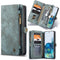 Caseme - vintage 2 in 1 portemonnee hoes - Geschikt voor Samsung Galaxy S20 - Blauw