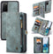 Caseme - vintage 2 in 1 portemonnee hoes - Geschikt voor Samsung Galaxy S20 - Blauw