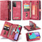 Caseme - vintage 2 in 1 portemonnee hoes - Geschikt voor Samsung Galaxy A52 / A52s - Rood