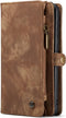 Caseme - Vintage 2 in 1 portemonnee hoes - Geschikt voor Samsung Galaxy S21 FE - Bruin