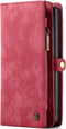 Caseme - vintage 2 in 1 portemonnee hoes - Geschikt voor Samsung Galaxy Note 10 - Rood