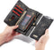 Caseme - vintage 2 in 1 portemonnee hoes - Geschikt voor Samsung Galaxy A80 - Zwart