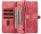 Caseme - vintage 2 in 1 portemonnee hoes - Geschikt voor Samsung Galaxy A80 - Rood