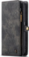 Caseme - vintage 2 in 1 portemonnee hoes - Geschikt voor Samsung Galaxy A80 - Zwart