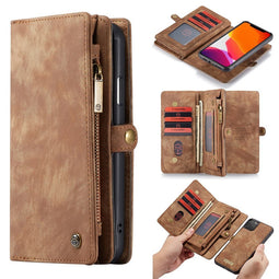 Caseme - vintage 2 in 1 portemonnee hoes - iPhone 11 Pro Max - Bruin