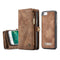 Caseme - vintage 2 in 1 portemonnee hoes - iPhone SE (2022 / 2020) / 8 / 7 / 6(s) - Bruin