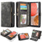Caseme - vintage 2 in 1 portemonnee hoes - Samsung Galaxy A72 - Zwart