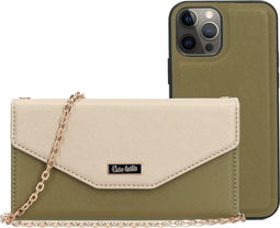 Casetastic Clutch geschikt voorApple iPhone 12/12 Pro - Goud Groen