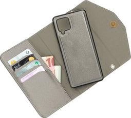 Casetastic Clutch geschikt voorSamsung Galaxy A42 5G - Goud Zilver