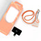 Casetastic lanyard telefoonkoord gemaakt met echte Zoetzeeparels en kralen - Stevige duurzame haak - 125cm - Oranje